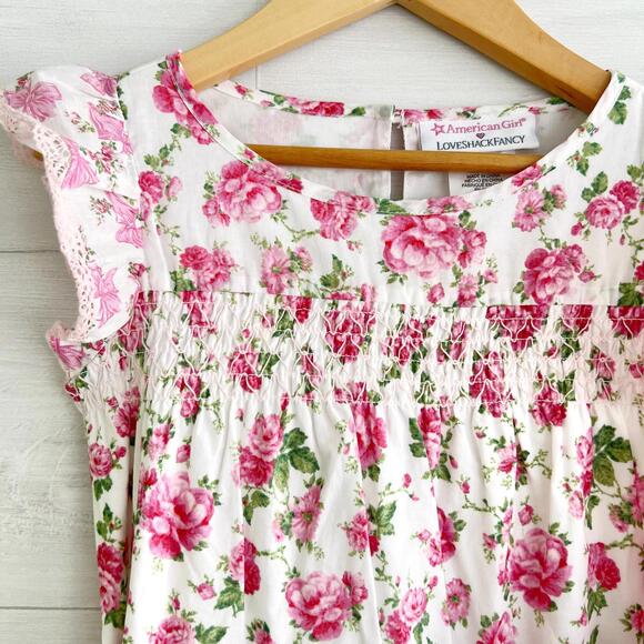 American Girl x Love Shack Fancy - Pink floral tiered party dress sash, Girls 6 - Picture 4 of 7